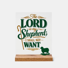 Señal Acrílica Emerald Crossing Psalm 23 VBS Church Acrylic