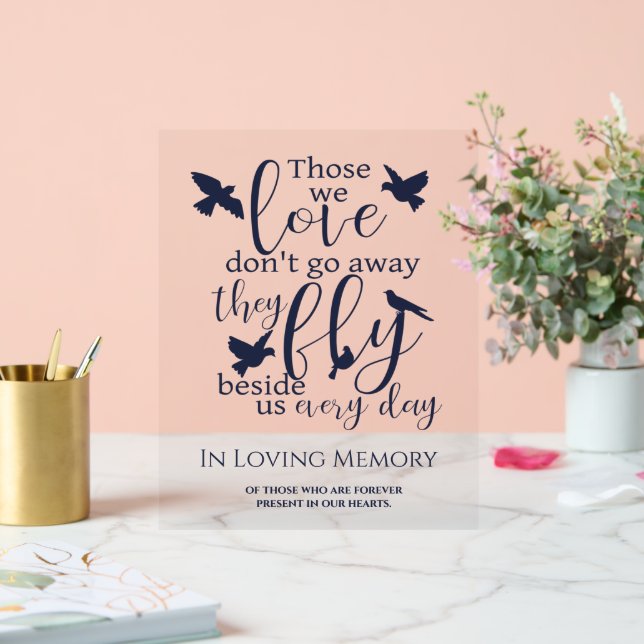 Señal Acrílica En el Boda de memoria amorosa (Boda)