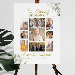 Señal Acrílica En el Personalizado del Collage de fotos Memorial