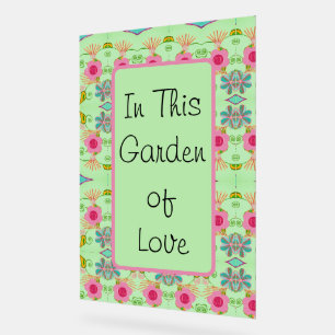 Señal Acrílica En este jardín de amor
