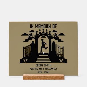 Señal Acrílica En Memoria De Un Funeral De Golfers