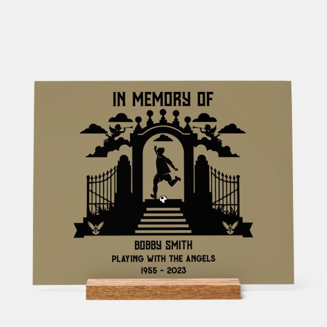 Señal Acrílica En Memoria De Un Funeral De Golfistas (Anverso)