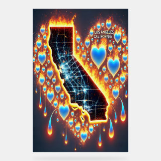 SEÑAL ACRÍLICA EN SOLIDARIDAD CON LOS ANGELES CALIFORNIA