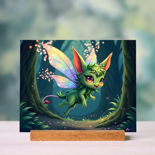 Señal Acrílica Enchanted Fairy Critter – Magical Forest Sprite  (Neutral )
