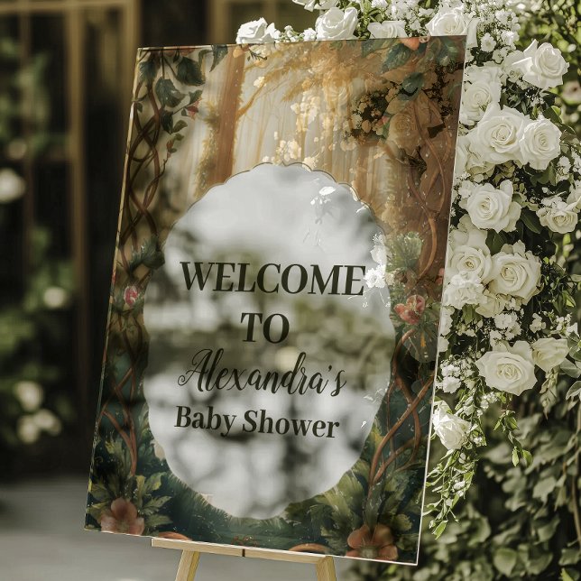 Señal Acrílica Enchanted Forest  Baby Shower (Subido por el creador)