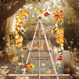 Señal Acrílica Encontró A Su Cariño Abeja De Flor Silvestre Novia