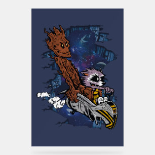 Señal Acrílica Epic Cosmic Adventure – Galactic Warrior and Rebel