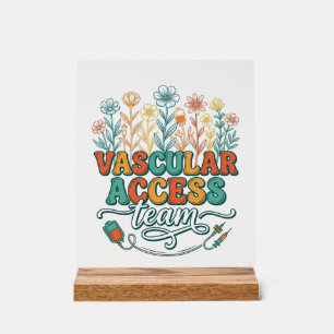 Señal Acrílica Equipo de Acceso Vascular Diseño de Camiseta Médic