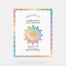 Señal Acrílica Eres Mi Bienvenida Sunshine Baby Shower