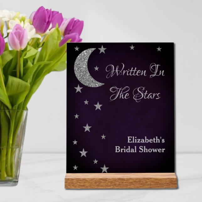 Señal Acrílica Escrito En Stars Bridal Shower (Subido por el creador)
