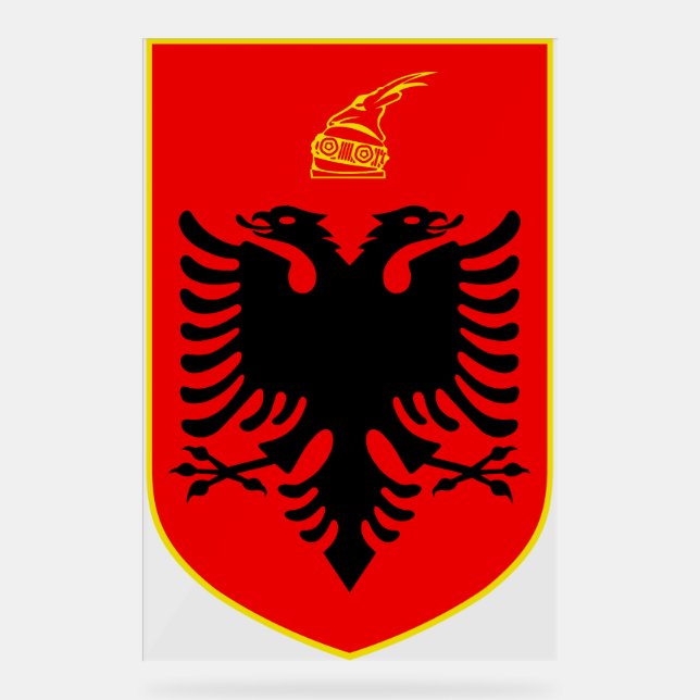 Señal Acrílica Escudo de Albania (Anverso)