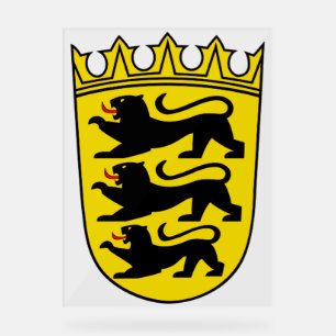 Señal Acrílica Escudo de armas del estado alemán Baden-Wurttember