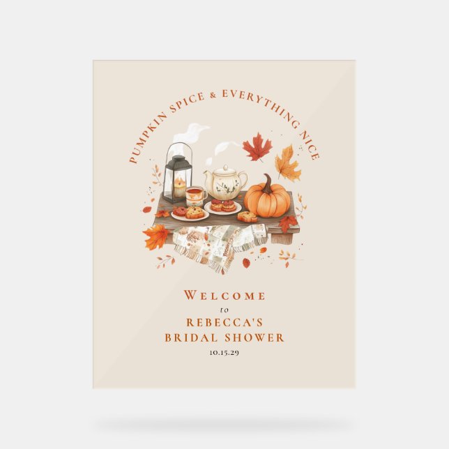 Señal Acrílica Especias de calabaza y todo lo bueno - Paneles de  (Anverso)