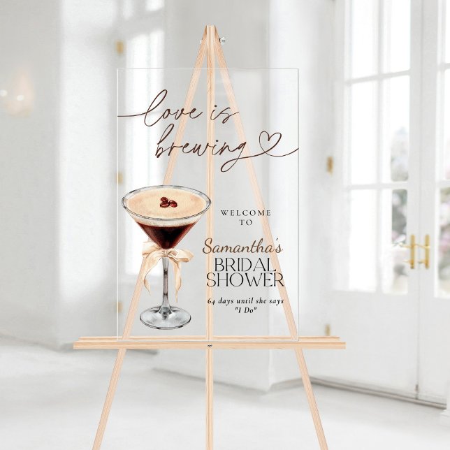 Señal Acrílica Espresso Martini El Amor Está Preparando Rótulo De (Subido por el creador)