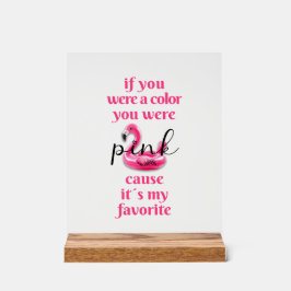 Señal Acrílica Estabas rosado -