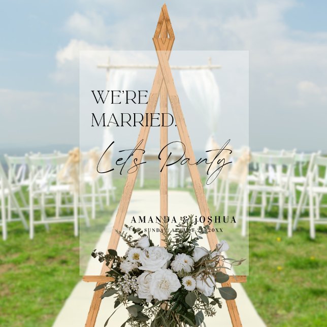 Señal Acrílica Estamos casados Vamos Fiesta Boda Bienvenida (Subido por el creador)