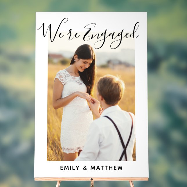 Señal Acrílica Estamos comprometidos con la fiesta de compromiso  (Neutral )