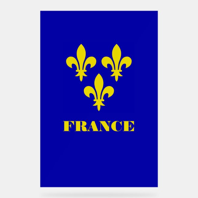 Señal Acrílica Estandarte Real Francés Medieval Fidelidad Heráldi (Anverso)