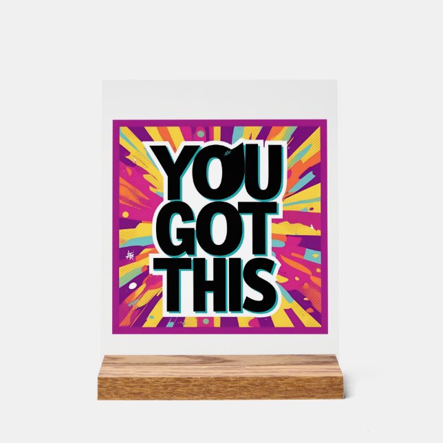 Señal Acrílica Estar inspirado - Diseños motivacionales y de mejo (Anverso)