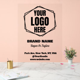 Señal Acrílica Estética del logotipo de marca Minimalista moderna
