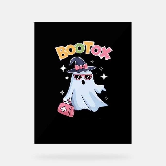 Señal Acrílica Esteticista Botox Halloween Enfermera estética Pla (Anverso)