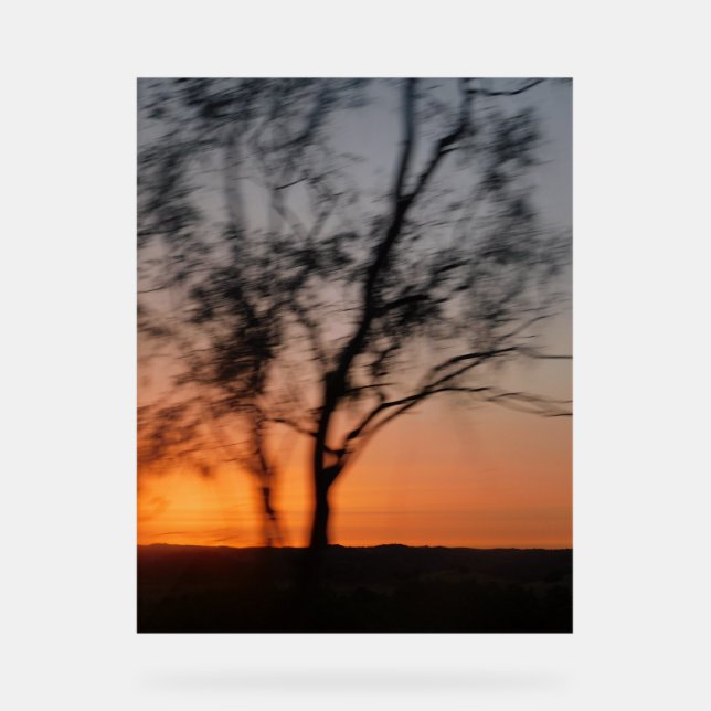 Señal Acrílica Estilo de diseño de atardecer de Rótulo acrílico (Anverso)