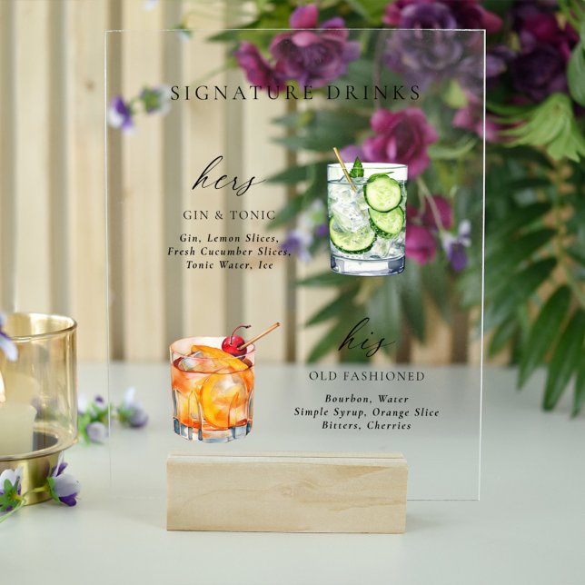 Señal Acrílica Estilo moderno y Moda Script Signature Bebe Cóctel (Subido por el creador)