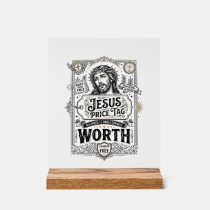 Señal Acrílica Etiqueta De Precio De Jesús Vale La Pena La Etique