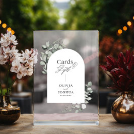 Señal Acrílica Eucalyptus botánico elegante regalos boda