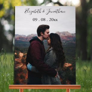 Señal Acrílica Evento de Boda con Foto Personalizada