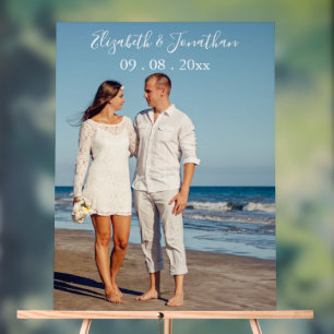 Señal Acrílica Evento de boda de destino de foto personalizada