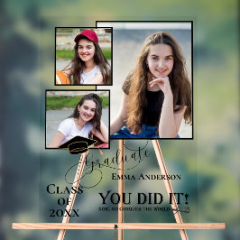 Señal Acrílica Exhibidor Acrílico de Recuerdo de Graduación con M