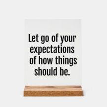 Expectativas Rótulo acrílico