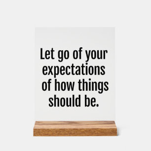 Señal Acrílica Expectativas Rótulo acrílico