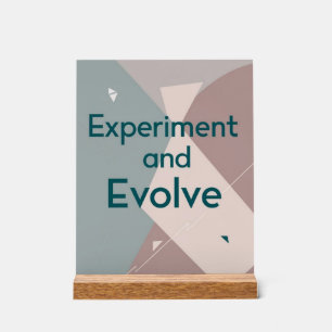 Señal Acrílica Experimentar y Evolucionar