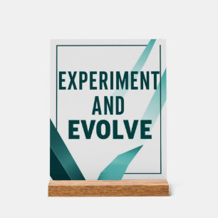 Señal Acrílica Experimentar y Evolucionar opción 2