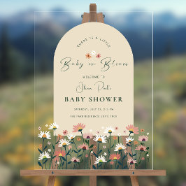 Señal Acrílica Exquisito bebé de margarita en la bienvenida en fl