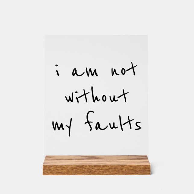 Señal Acrílica Fallos Rótulo acrílico (Anverso)