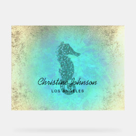 Señal Acrílica falsedad purpurina seahorse