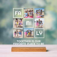 Familia Juntos 6 fotos y texto personalizado