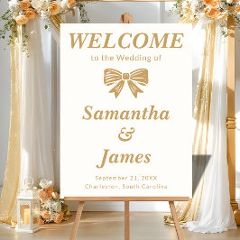 Señal Acrílica Faux Gold Luxe Welcome for Formal Venues