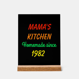 Señal Acrílica FAUX Neon Retro Style Mama's Homemade Kitchen