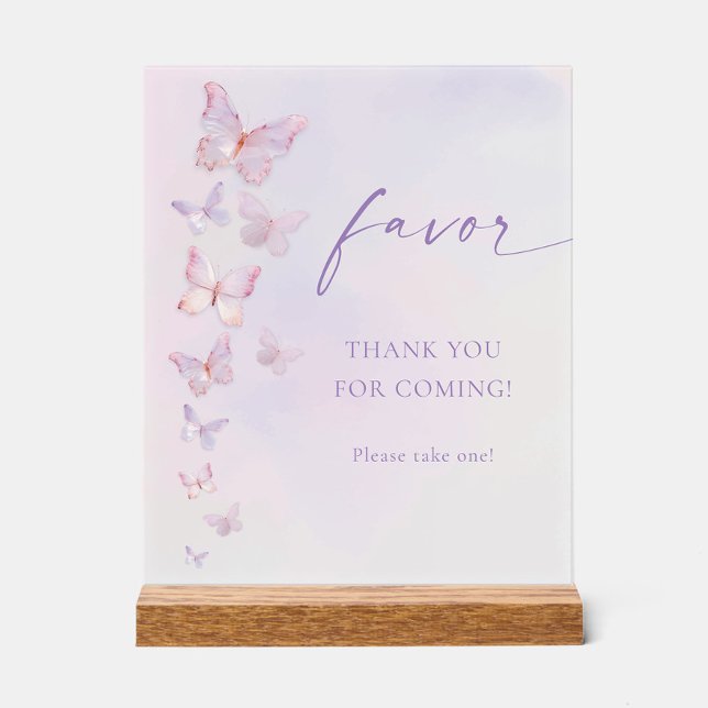 Señal Acrílica Favor de boda de mariposa (Subido por el creador)