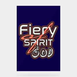 Señal Acrílica Fe radiante: Espíritu feroz de Dios Rótulo acrílic