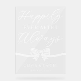 Señal Acrílica Felices para Siempre Bodas Personalizadas