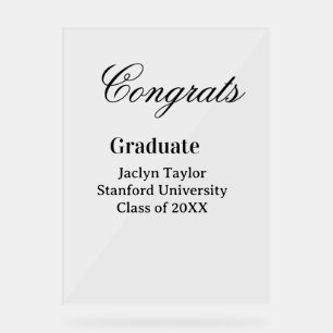 Señal Acrílica Felicidades graduación nombre universidad nombre p
