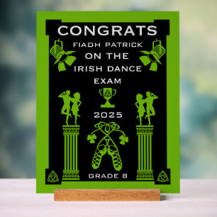 Señal Acrílica Felicidades por el baile irlandés