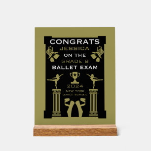 Señal Acrílica Felicitaciones al Ballet Dance