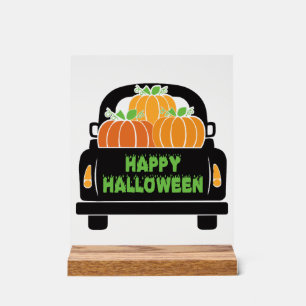 Señal Acrílica Feliz día de Halloween 2021 disfraz