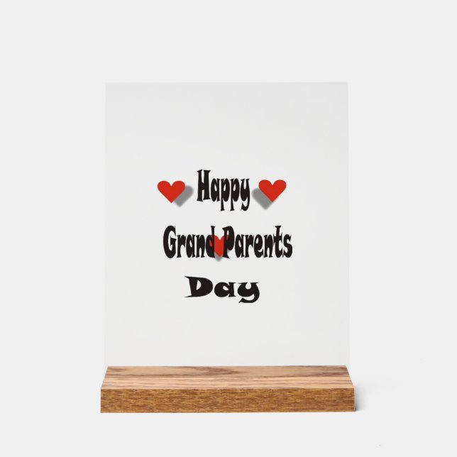 Señal Acrílica Feliz Día de los Grandes Padres (Anverso)